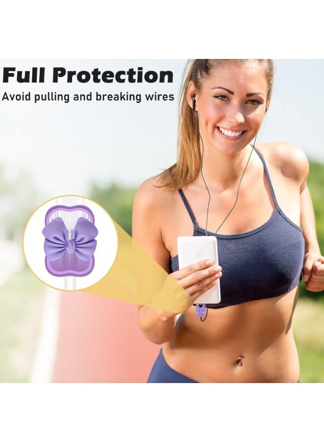 ChicAbode Phone Cable Protector, 18W/20W USB-C Charger Protecor Cover, with Bow Tie Wave Design, Charger Protective Case, Data Line Cover, Cute Cable Saver, for i Phone Charger, Purple - Image 5